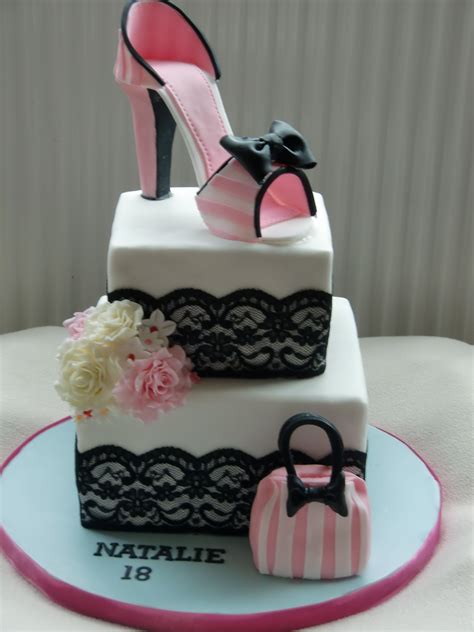 handbag and shoes birthday cakes.